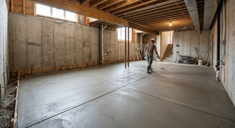 Basement Concrete Installation in Buford, GA