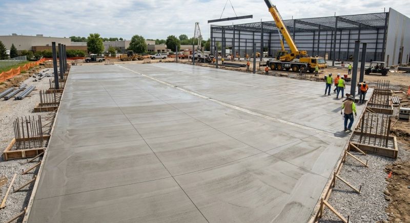 Commercial Slab Installation in Auburn, GA