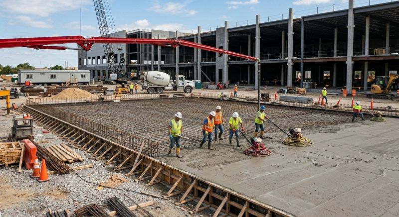 Commercial Slab Installation in Ball Ground, GA